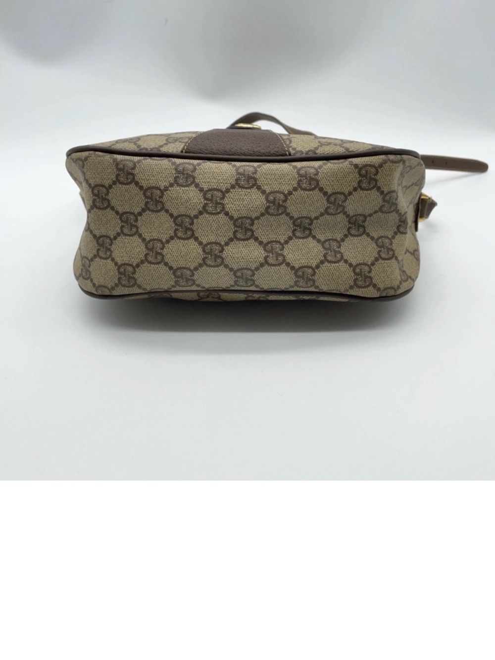 Gucci Brown GG Canvas Crossbody Bag with Web Stripe - Picture 3 of 11